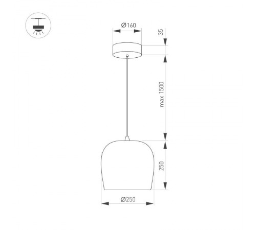 Светильник SP-PEONY-HANG-R250-15W Day4000 (BK, 65 deg, 230V) (Arlight, IP20 Металл, 3 года)  039549  Arlight