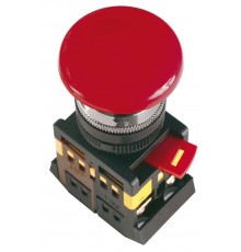 Кнопка AEAL22 "Грибок"с фиксацией красный d22мм  240В 1з+1р   BBG60-AEAL-K04  GENERICA