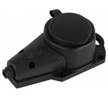 Колодка  KX-1e-B-IP44 каучуковая с заземлением 1 розетка 16A IP44 черная  Б0068402  ЭРА