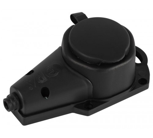 Колодка  KX-1e-B-IP44 каучуковая с заземлением 1 розетка 16A IP44 черная  Б0068402  ЭРА