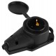 Колодка  KX-1e-B-IP44 каучуковая с заземлением 1 розетка 16A IP44 черная  Б0068402  ЭРА