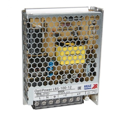 Блок питания панельный OptiPower LRS 100-12 8.5A  328878  КЭАЗ
