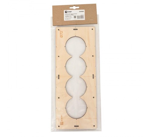 Шаблон для подрозетников c 4 отв. диам. 72 мм EKF Expert  sh-d72-4  EKF