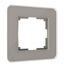 W0012417/ Рамка на 1 пост Elite (дымчатый, стекло)  a057874  Werkel