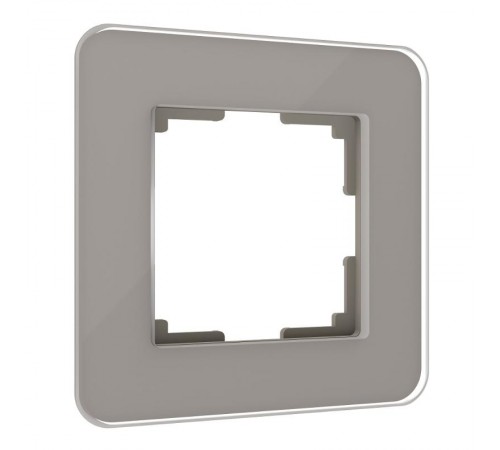 W0012417/ Рамка на 1 пост Elite (дымчатый, стекло)  a057874  Werkel