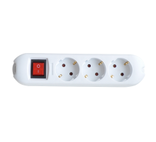 Колодка 3GS-SMART трехместная с выключателем 16А с заземлением 5430  4690612010489  IN HOME