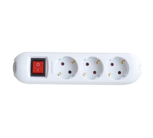 Колодка 3GS-SMART трехместная с выключателем 16А с заземлением 5430  4690612010489  IN HOME