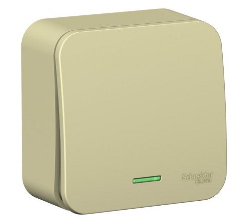 Blanca Бежевый О/У с изолирующей пластиной Переключатель 1-кл (cх.6) с подсв.,10А, 250B  BLNVA106117  SE