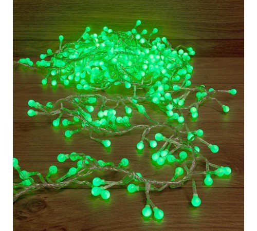 Гирлянда "Мишура LED"  3 м  прозрачный ПВХ, 288 диодов, цвет зеленый  303-604  NEON-NIGHT