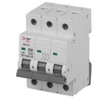 Автоматический выключатель PRO VA63-3P10D4.5 ВА47-63 3P 10А кривая D 4,5кА   Б0059475  ЭРА