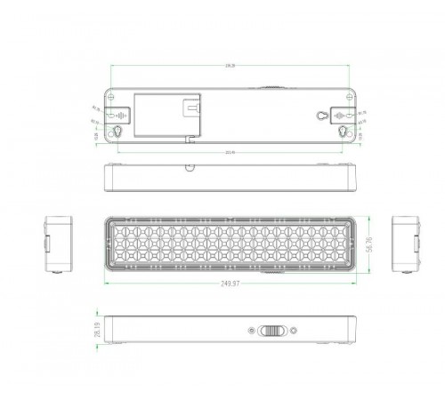 Светильник аварийного освещения непостоянный светодиодный DBA-103-0-20 60LED 5ч IP20  Б0044396  ЭРА