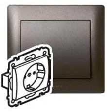 Galea Life Темная Бронза Панель лицевая для Розетки 2К+З  771263  Legrand