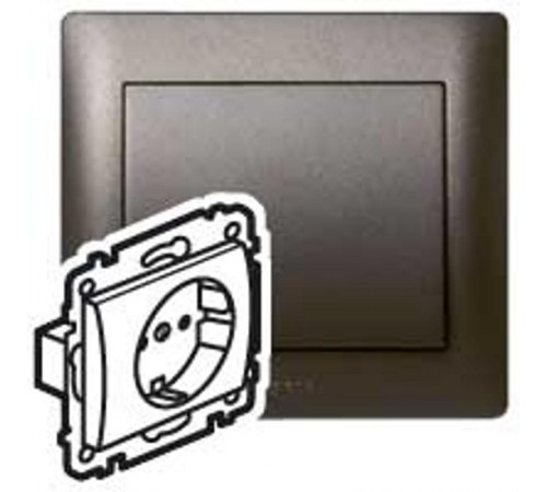 Galea Life Темная Бронза Панель лицевая для Розетки 2К+З  771263  Legrand