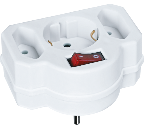 Разветвитель  NAD-3-R2F-WH 3 гн. (в ряд) 1гн с/з 2гн б/з  94698 Navigator