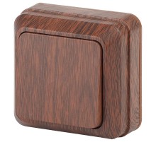 2-101-10 Intro Выключатель, 10А-250В, IP20, ОУ, Quadro, венге  Б0030118  Intro