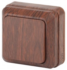 2-101-10 Intro Выключатель, 10А-250В, IP20, ОУ, Quadro, венге  Б0030118  Intro