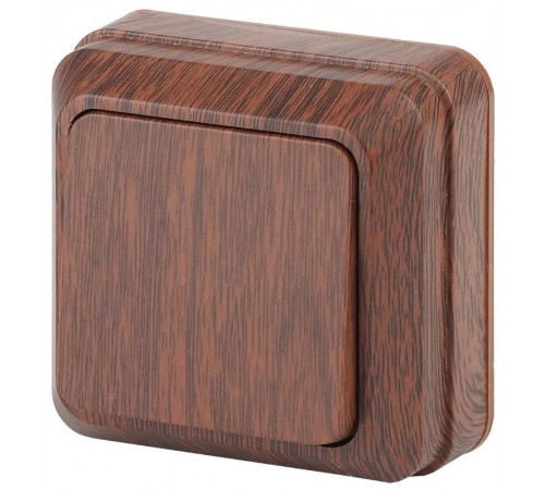 2-101-10 Intro Выключатель, 10А-250В, IP20, ОУ, Quadro, венге  Б0030118  Intro