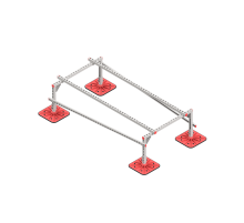 Опорная конструкция для установки оборудования TECHNORAPTOR FOOT 1000х2000 тип 1 HD  KM-TR-F-SSEI-1000-2000-1 HD  КМ - профиль