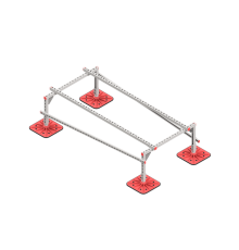 Опорная конструкция для установки оборудования TECHNORAPTOR FOOT 1000х2000 тип 1 HD  KM-TR-F-SSEI-1000-2000-1 HD  КМ - профиль