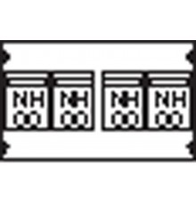 Пластрон для 4 NH00 2ряда/2 рейки  AG75  ABB