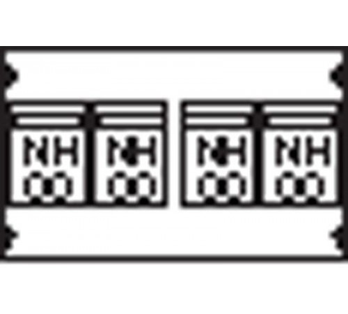 Пластрон для 4 NH00 2ряда/2 рейки  AG75  ABB