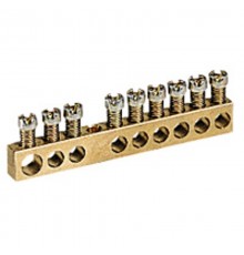 Клеммная колодка - крепятся винтами М4 - 1 x 6-25 мм - 14 x 1,5-16 мм - длина 122 мм  004805  Legrand