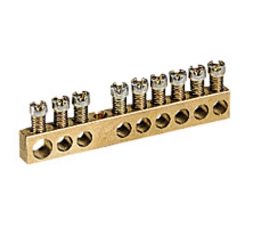 Клеммная колодка - крепятся винтами М4 - 1 x 6-25 мм - 4 x 1,5-16 мм - длина 45 мм  004801  Legrand