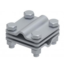 Соединитель 55х55 пруток-пруток с разделительной пластиной, гор. цинк, 391013  МС-013-ГЦ   Ostec