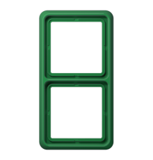 Рамка для вертикальной и горизонтальной установки ударопрочная, 2-кратная; зеленая  CD582WUGN  Jung