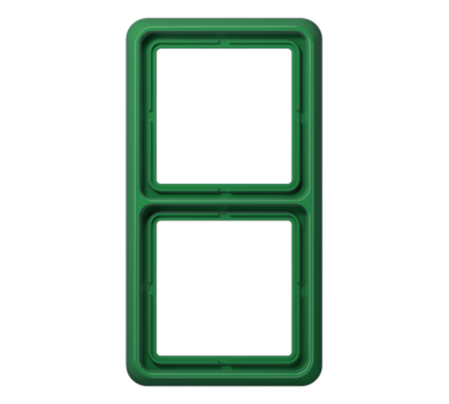 Рамка для вертикальной и горизонтальной установки ударопрочная, 2-кратная; зеленая  CD582WUGN  Jung