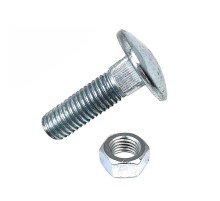Болт DIN603 мебельный оцинк. М6х20 с гайкой (10 шт) - пакет   108760  Tech-KREP