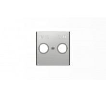 Накладка для TV-R-SAT розетки, серия SKY, цвет нержавеющая сталь2CLA855010A1401 ABB