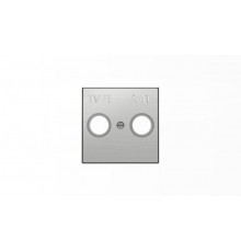 Накладка для TV-R-SAT розетки, серия SKY, цвет нержавеющая сталь2CLA855010A1401 ABB