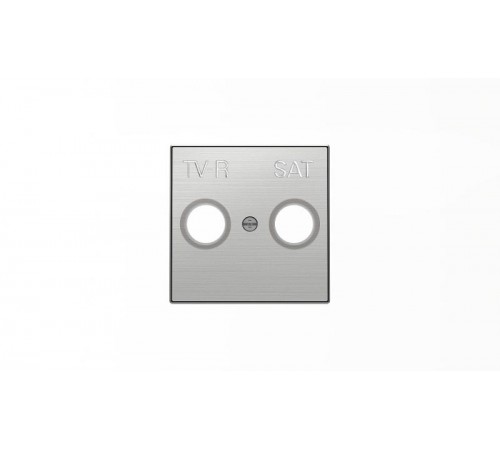 Накладка для TV-R-SAT розетки, серия SKY, цвет нержавеющая сталь2CLA855010A1401 ABB