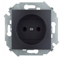 Simon 15 Графит Розетка б/з, 16А 250В, винт. зажим  1591431-038  Simon