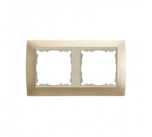 Simon 82 Рамка декоративная, 2 поста, S82, шампань-шампань  82924-34  Simon
