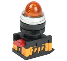 Лампа AL-22 сигнальная d22мм желтый неон/240В цилиндр   BLS20-AL-K05  GENERICA