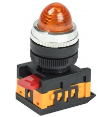 Лампа AL-22 сигнальная d22мм желтый неон/240В цилиндр   BLS20-AL-K05  GENERICA