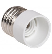 Переходник Е27-Е14 пластик белый, индивидуальный пакет ПР27-14-К02  EPR12-01-01-K01  IEK