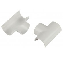 Т-образный угол ЭРА T-KK-20-12-FW для полукруглого кабель-канала белый 20х12мм 2шт/комплект Б0064915 ЭРА