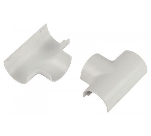 Т-образный угол ЭРА T-KK-20-12-FW для полукруглого кабель-канала белый 20х12мм 2шт/комплект Б0064915 ЭРА