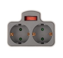 Разветвитель AD-2GS-gy заземл., выкл.  .5063983  Jazzway