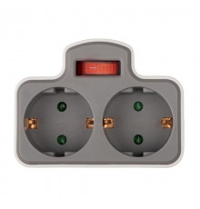 Разветвитель AD-2GS-gy заземл., выкл.  .5063983  Jazzway