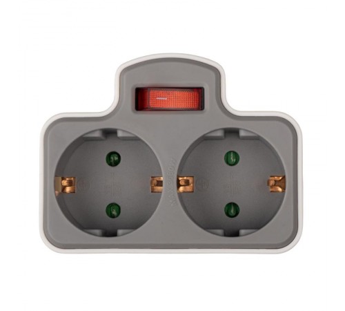 Разветвитель AD-2GS-gy заземл., выкл.  .5063983  Jazzway