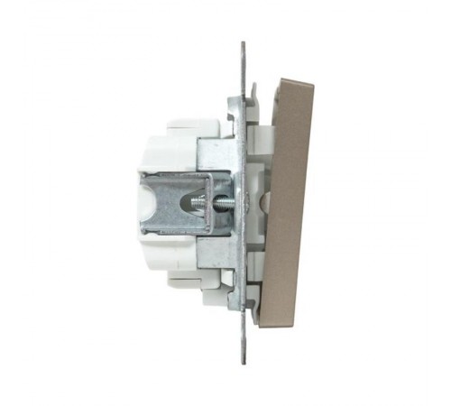 Механизм выключателя, двухклавишный, с подсветкой, шампань Эпика  UP1-SWC-24 EKF