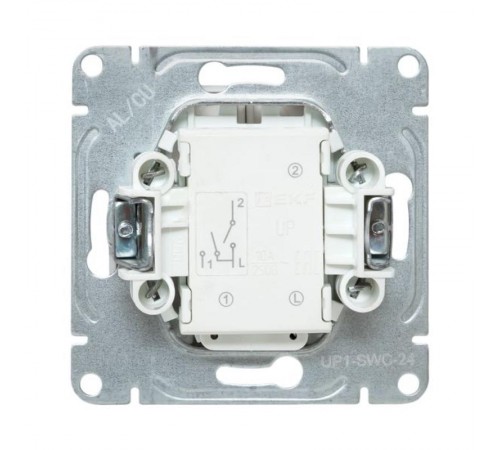 Механизм выключателя, двухклавишный, с подсветкой, шампань Эпика  UP1-SWC-24 EKF