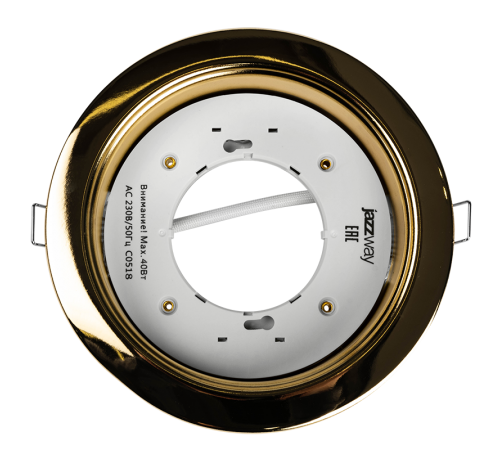 Светильник точечный встраиваемый под лампу ДВО PGX70 15254.3 40Вт GX70 IP20 золото глянцевое  1027658  Jazzway