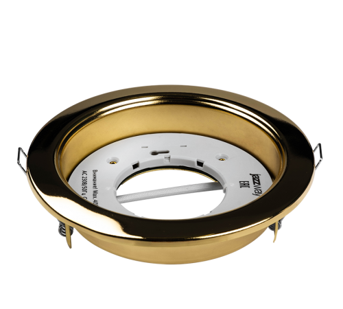 Светильник точечный встраиваемый под лампу ДВО PGX70 15254.3 40Вт GX70 IP20 золото глянцевое  1027658  Jazzway