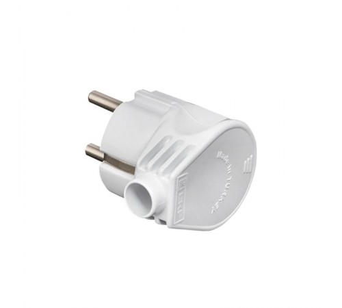 Вилка угловая усиленная с заземлением белая 16А 250В Proxima  AVY16-10-r  EKF