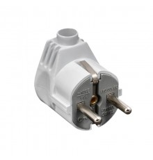 Вилка угловая усиленная с заземлением белая 16А 250В Proxima  AVY16-10-r  EKF